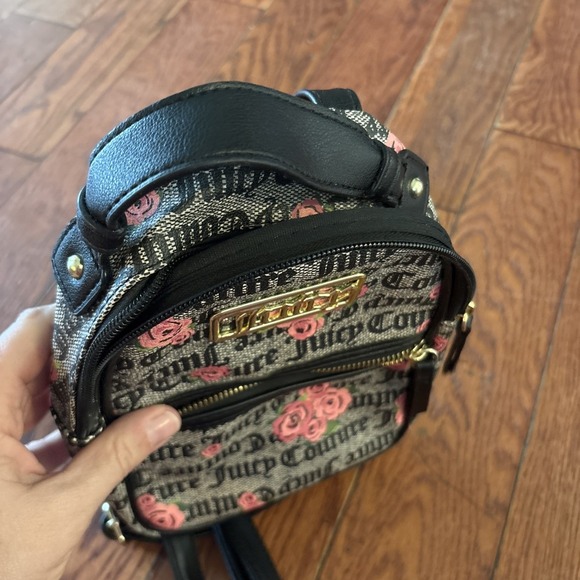Juicy Couture Luxury Mini Backpack w/rose accents Streetwear 90s 2000s  Y2K - Picture 4 of 10